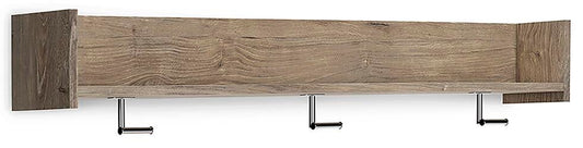 Oliah Wall Mounted Coat Rack w/Shelf