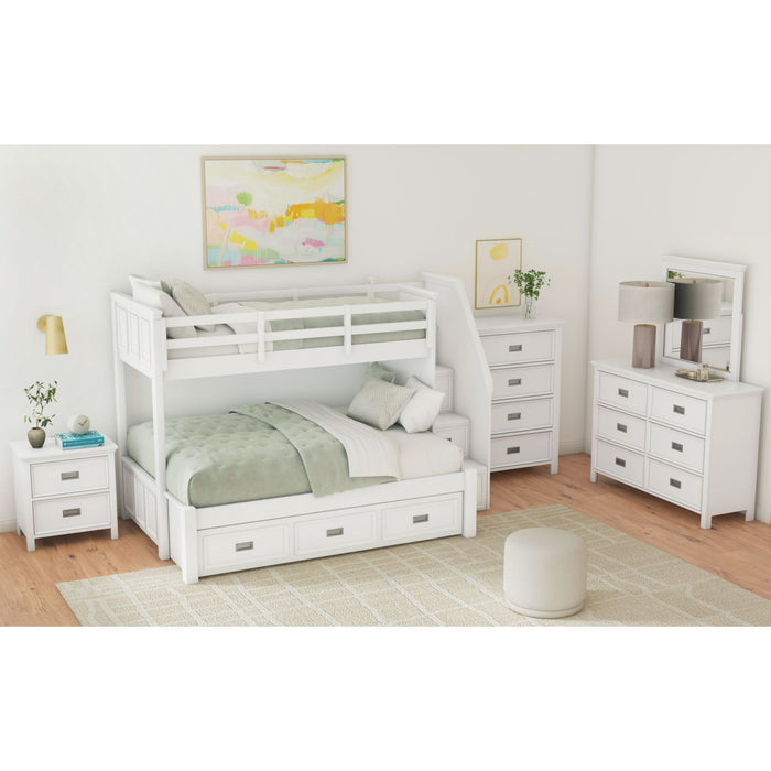Hampton Kids - Bunk With Staircase And Trundle Bedroom Set
