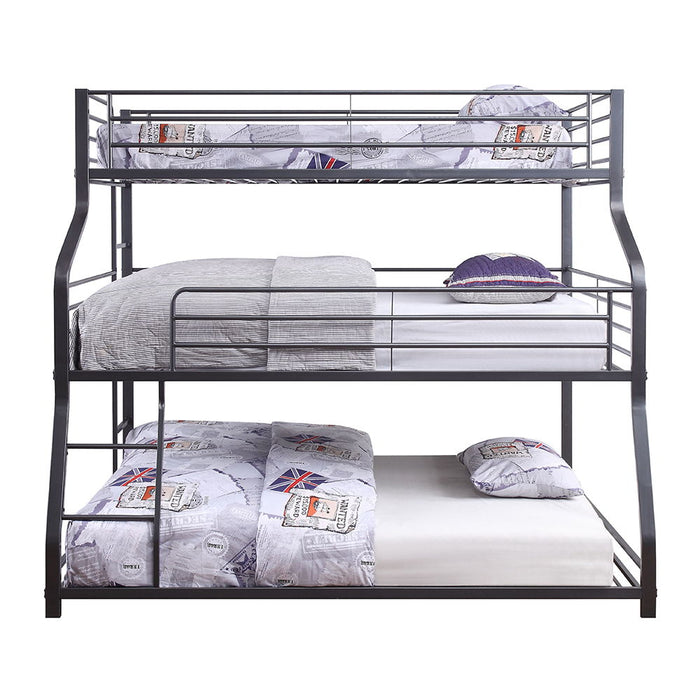 Caius II - Twin Over Full/Queen Bunk Bed - Gunmetal