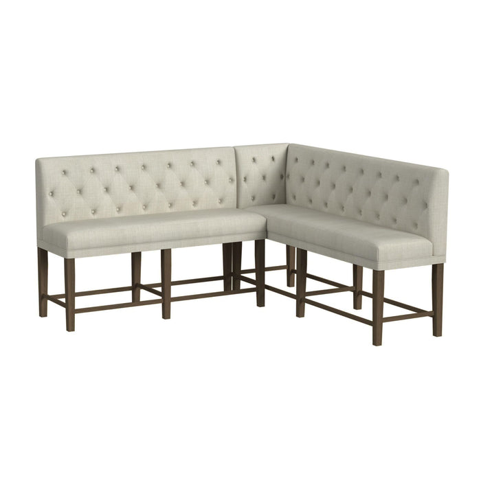 Peyton - Sectional Sofa Counter Set - Pearl Silver