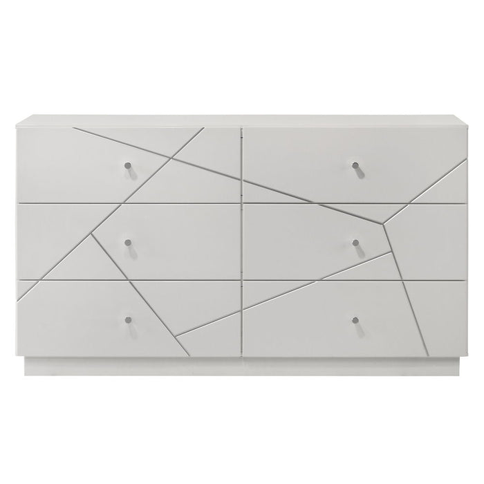 Esther - Dresser - White / Silver