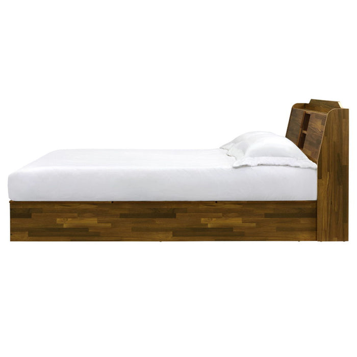 Hestia - Queen Bed With Storage - Walnut