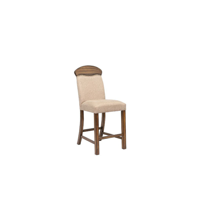 Maurice - Counter Height Chair Set of 2) - Linen & Oak