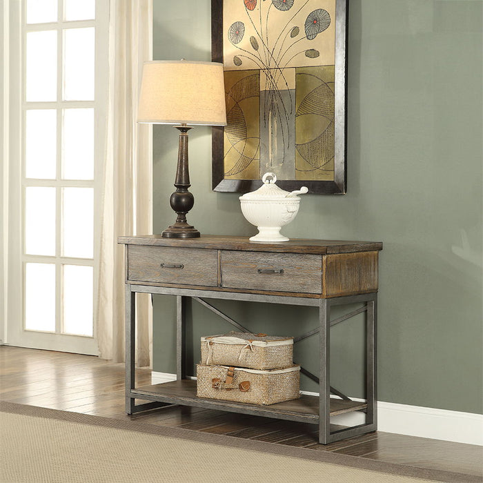 Lazarus - Server - Weathered Oak & Antique Silver