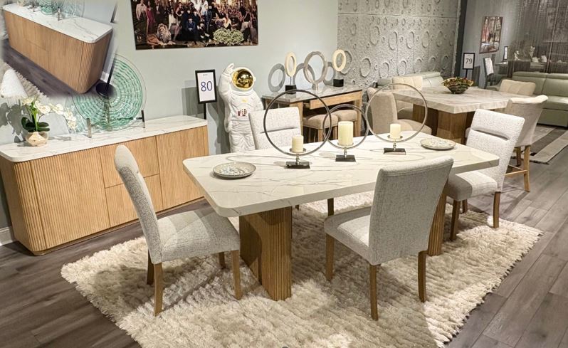 D2504 - 5 Piece Dining Room Set (Dining Table And 4 Dining Chairs) - Light Gray / White