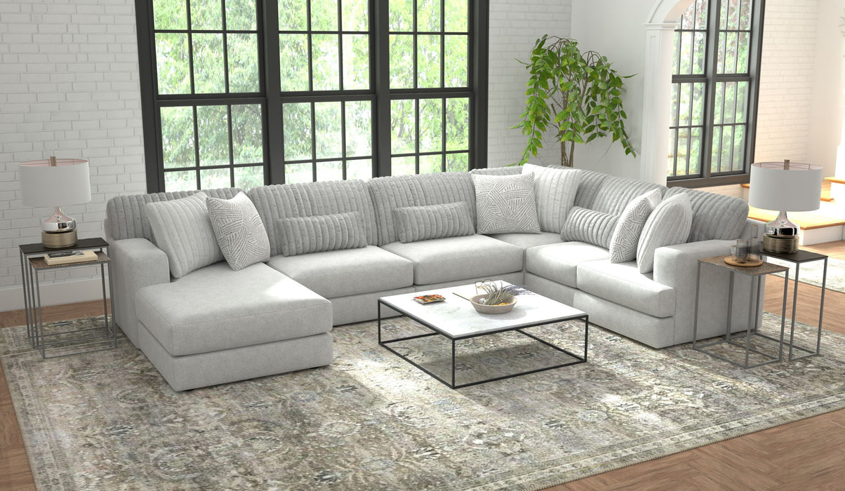 Logan - Upholstered Sectional With Comfort Coil Seating And Accent Pillows Included