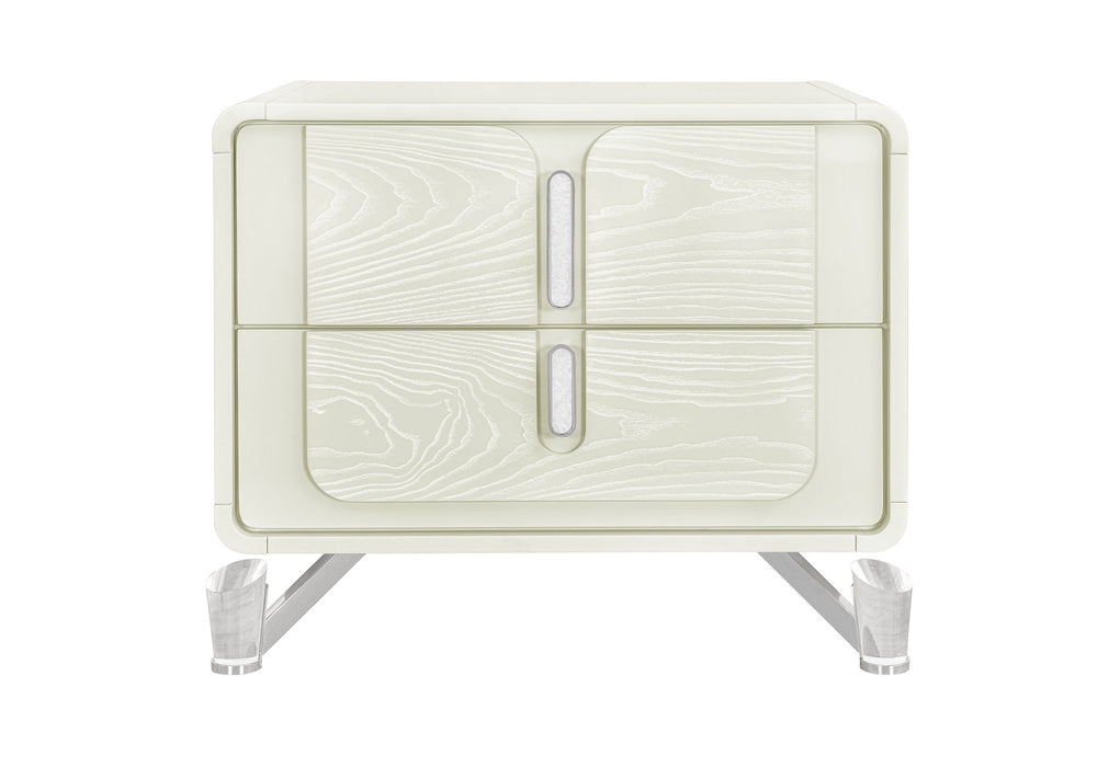 Lyra - Nightstand With USB - Beige