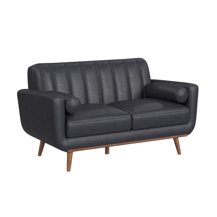 Horizon - Loveseat With Wood Front 2 Pillows