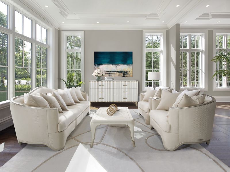 London Place - Chair And A Half - Champagne