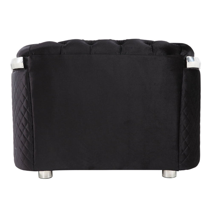 Pyroden - Chair - Black Velvet & Chrome