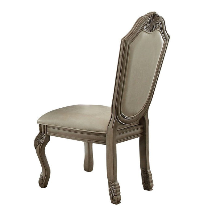 Chateau De Ville - Side Chair Set of 2) - Synthetic Leather & Antique White
