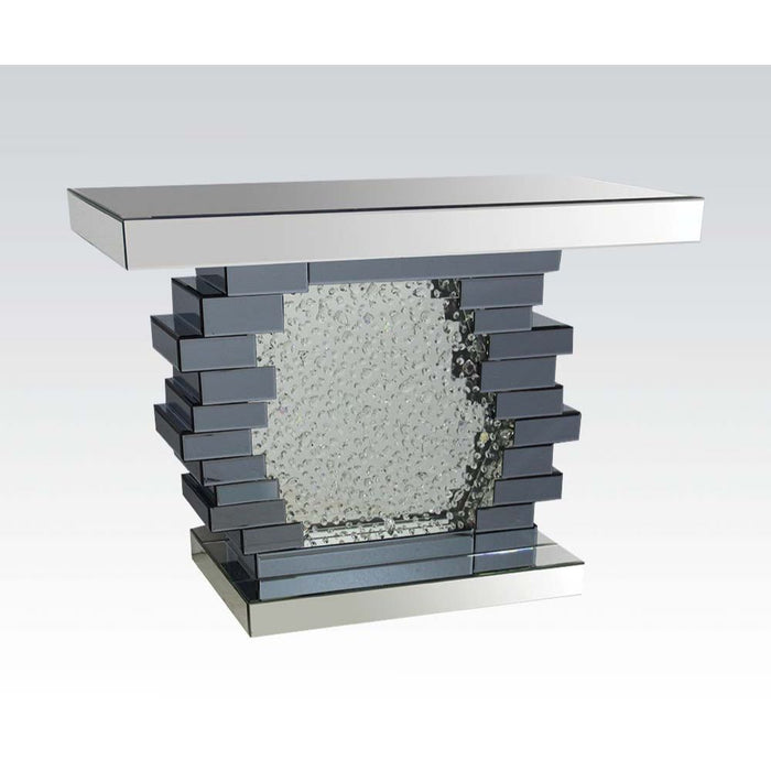 Nysa - 47" X 14" Console Table - Mirrored & Faux Crystals