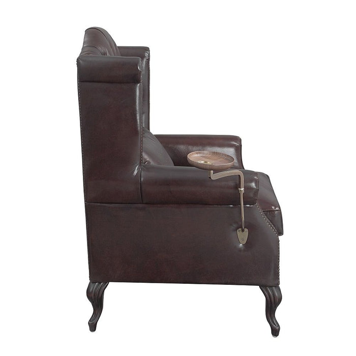Pino - Accent Chair - Vintage Brown Top Grain Leather
