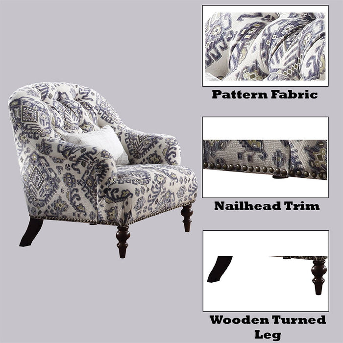 Saira - Chair With Pillow - Pattern Fabric