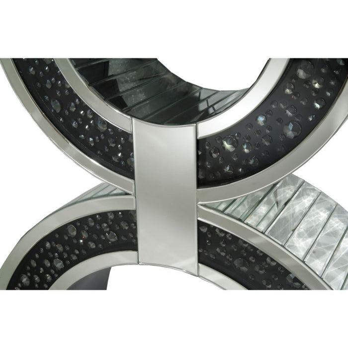 Nysa - Console Table With Faux Crystals - Mirrored