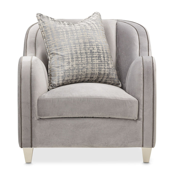 Roxbury Park - Velvet Matching Chair - Steel/Slate