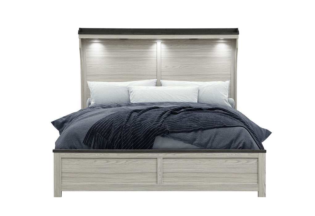 Ashley - King Panel Bed - Brown