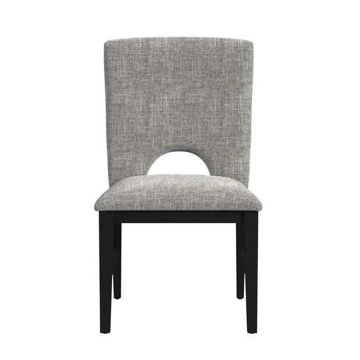 Oregon - Fabric Dining Side Chair (Set of 2) - Gray / Black