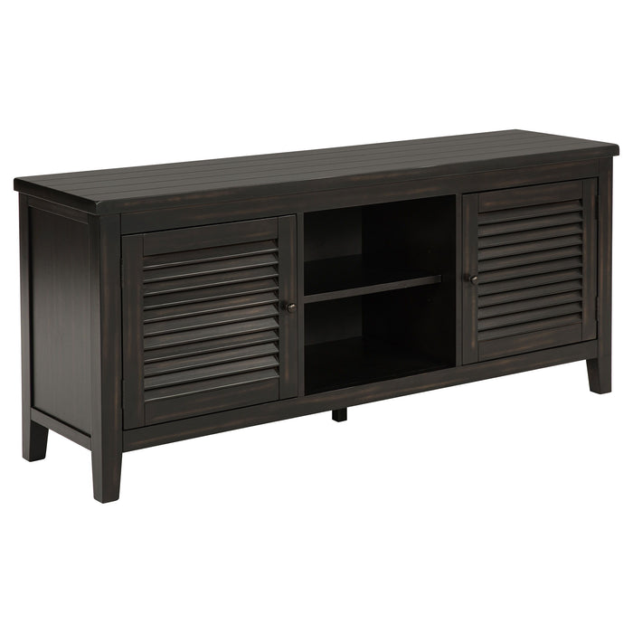 Concord - 2-Door TV Stand Console - Distressed Java