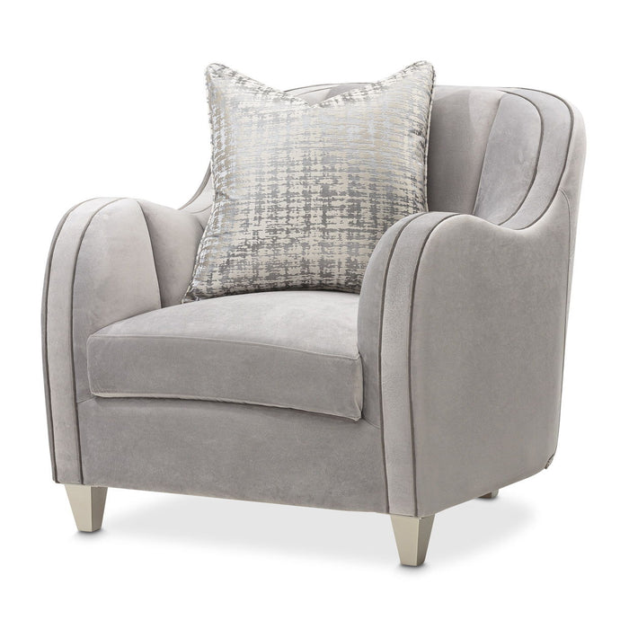 Roxbury Park - Velvet Matching Chair - Steel/Slate