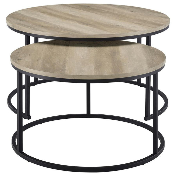 Lainey - 2 Piece Round Faux Marble Nesting Coffee Table
