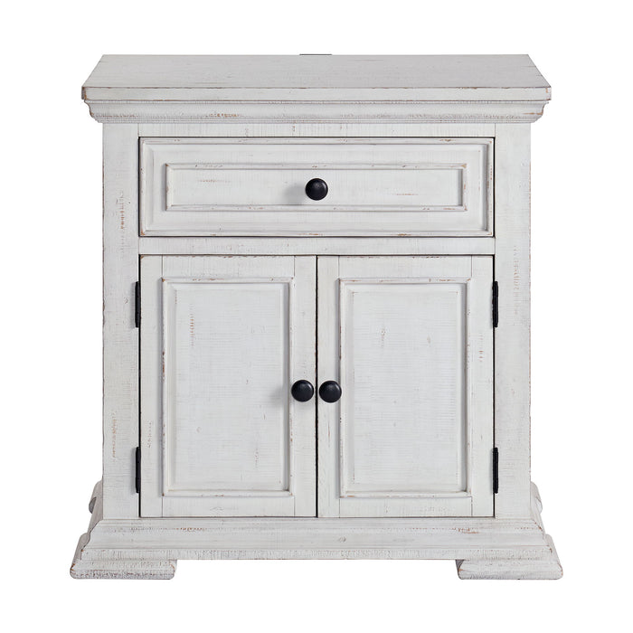 Heather - 1-Drawer Nightstand With USB - Rustic White