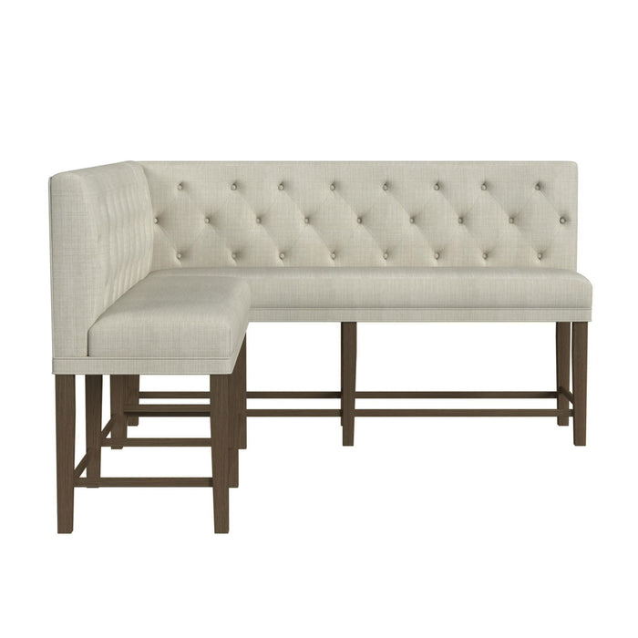 Peyton - Sectional Sofa Counter Set - Pearl Silver