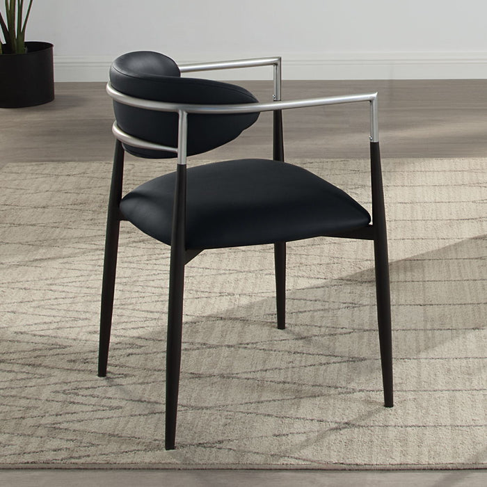 Gavan - Arm Chair Set of 2) - Black Synthetic Leather