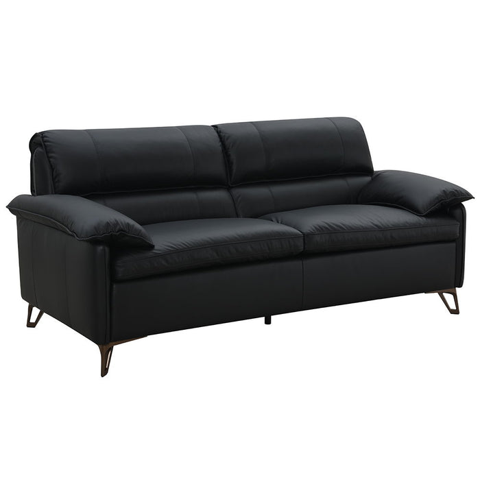 Eilene - Loveseat - Black Top Grain Leather