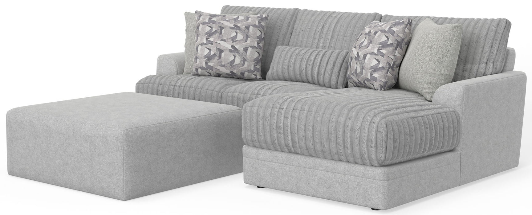 Titan - Sectional With Comfort Coil Seating, Cocktail Ottoman And Accent Pillows Included