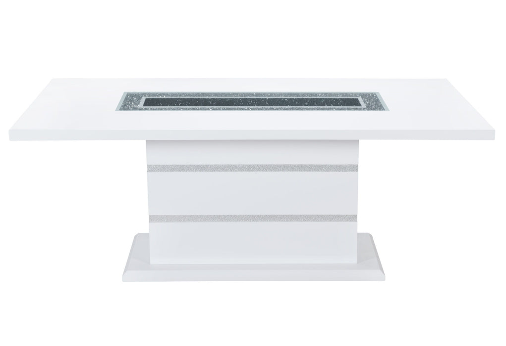 Monaco - 5 Piece Dining Room Set (Dining Table And Four Dining Chairs) - Light Gray / White