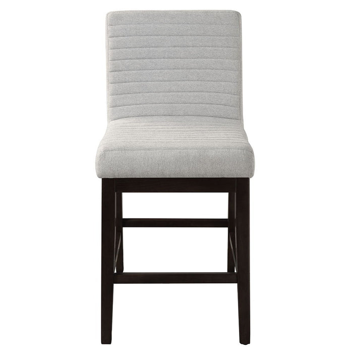 Edwyn - Counter Height Chair Set of 2) - Gray Linen & Espresso