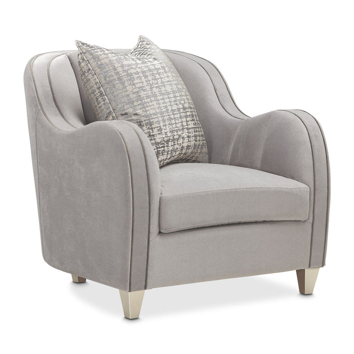 Roxbury Park - Velvet Matching Chair - Steel/Slate