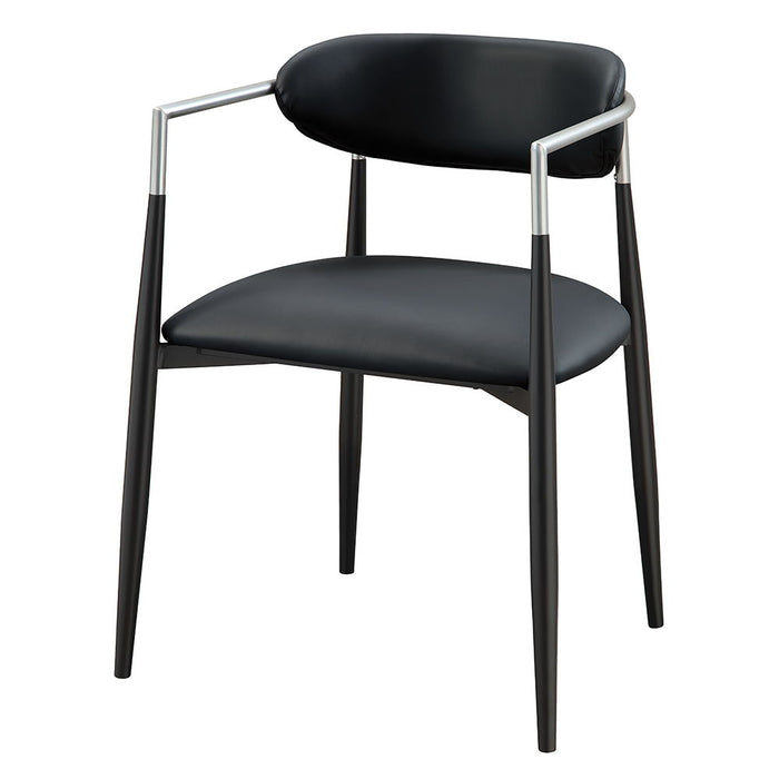 Gavan - Arm Chair Set of 2) - Black Synthetic Leather