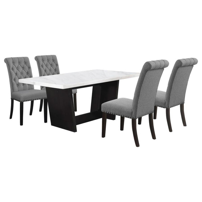 Sherry - Rectangular Marble Top Dining Table Set
