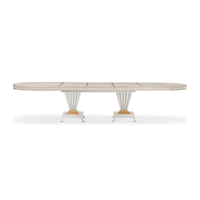 St. Charles - Double Pedestal Dining Table - Dove Gray