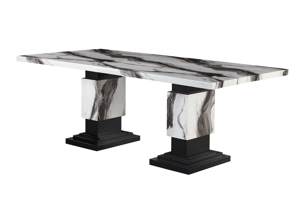 D12DT - Dining Table - White / Black