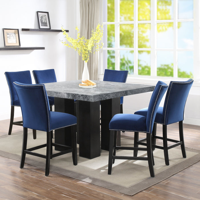 Camila - Square Counter Dining Set - Gray Top