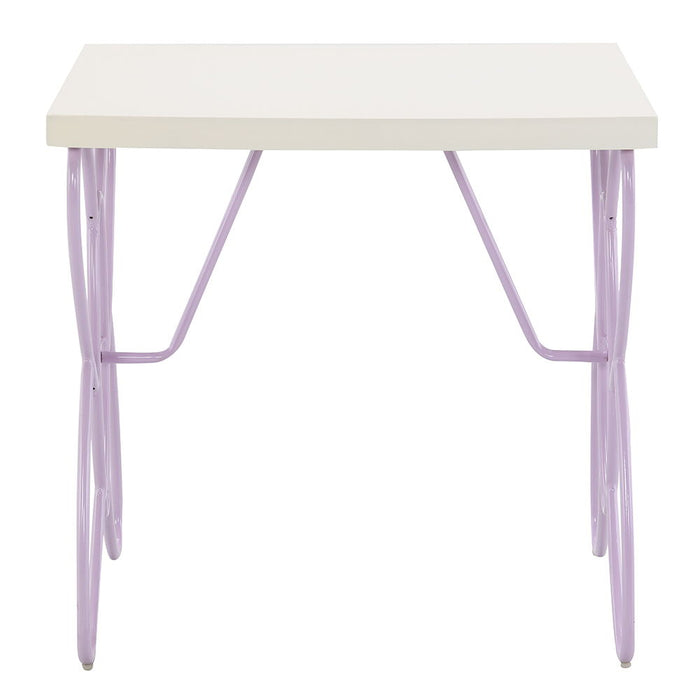 Priya II - Nightstand - White & Light Synthetic Leather Rple