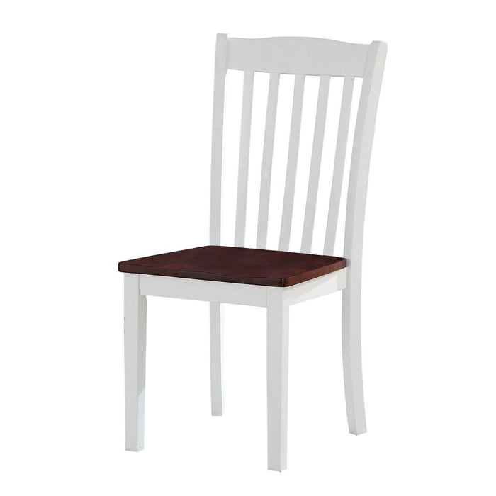 Green Leigh - Side Chair (Set of 2) - White & Walnut