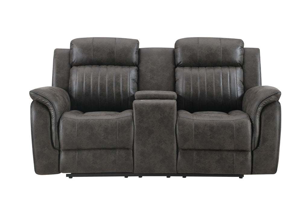 U8517 - 3 Piece Living Room Set (Reclining Sofa / Reclining Loveseat / Glider Recliner) - Charcoal