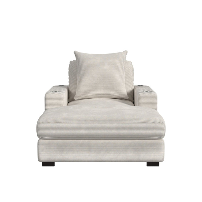 Arizona - Chaise With 1 Pillow 20", 2 Cupholders And 2 USB