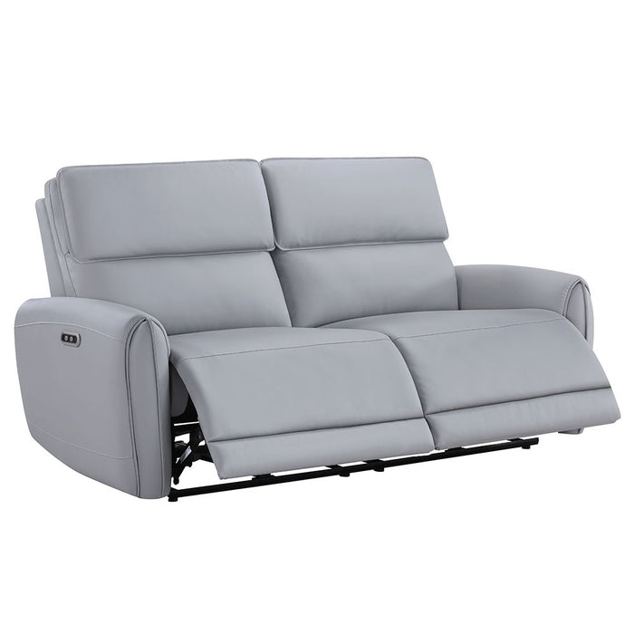 Jeromie - Power Motion Sofa With USB Port - Gray Synthetic Leather