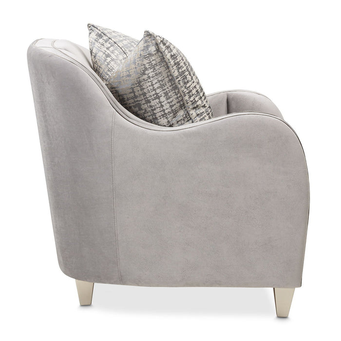 Roxbury Park - Velvet Matching Chair - Steel/Slate