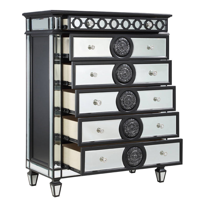Varian II - Chest - Mirrored, Black & Sliver