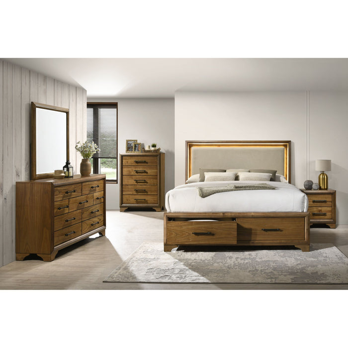 Harmony - Upholstered Storage Bedroom Set With LED
