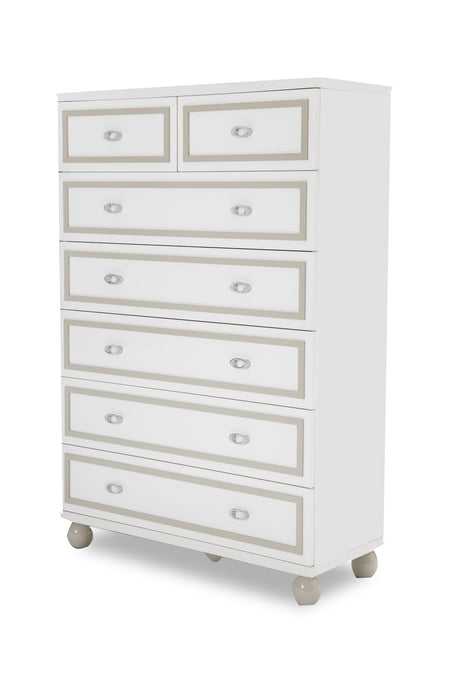Sky Tower - 7-Drawer Chest - Cloud White