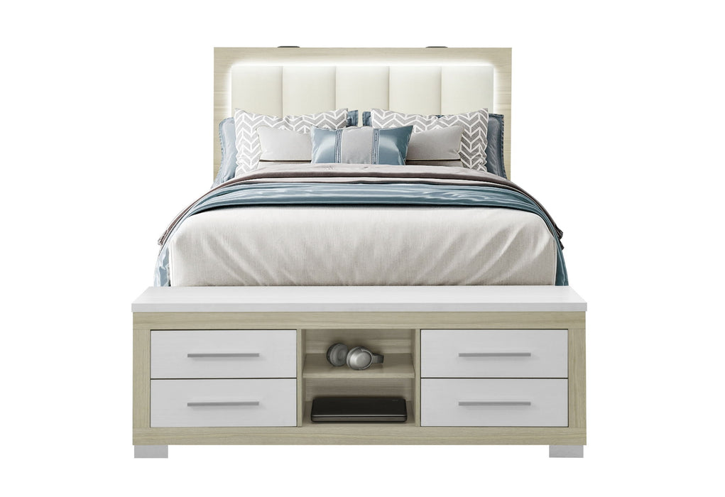 Madison - Queen Storage Bed - Natural