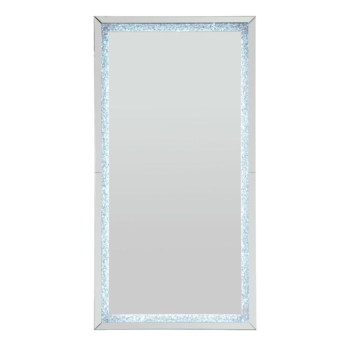 Noralie - Floor Mirror - Faux Diamonds & Mirrored