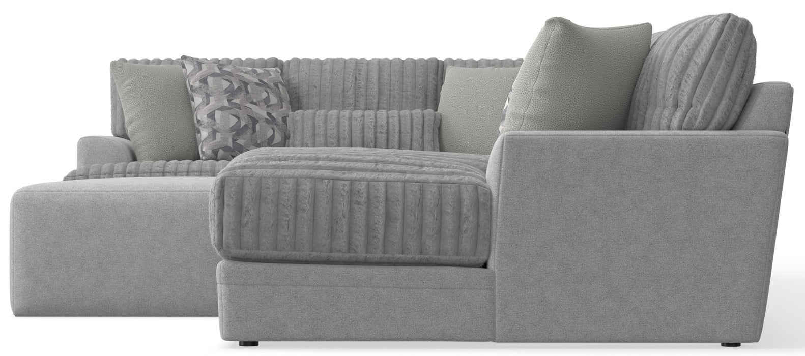 Titan - Sectional With Comfort Coil Seating, Cocktail Ottoman And Accent Pillows Included